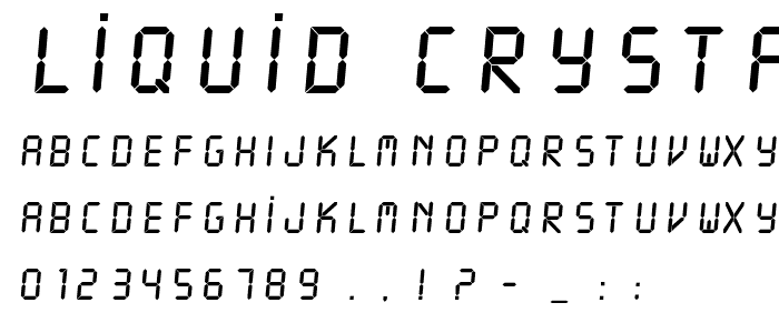 Liquid Crystal font